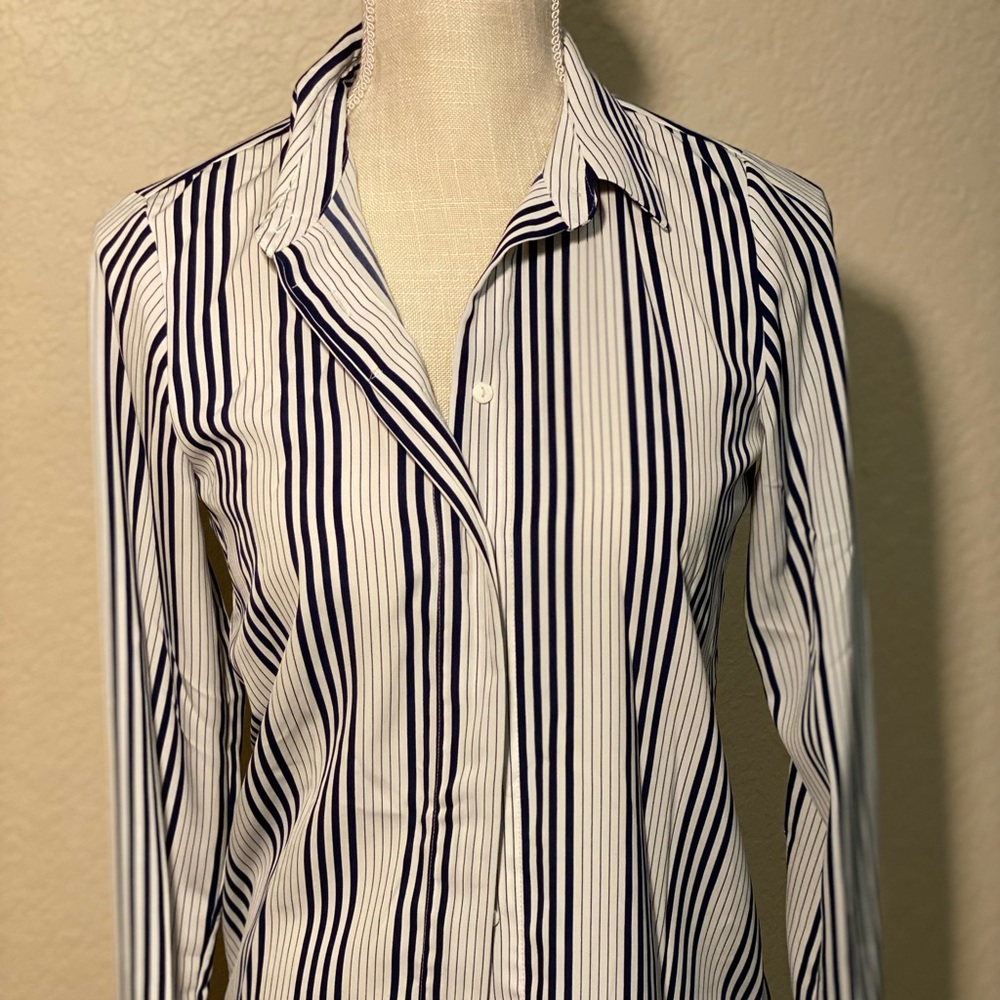 Striped button up blouse